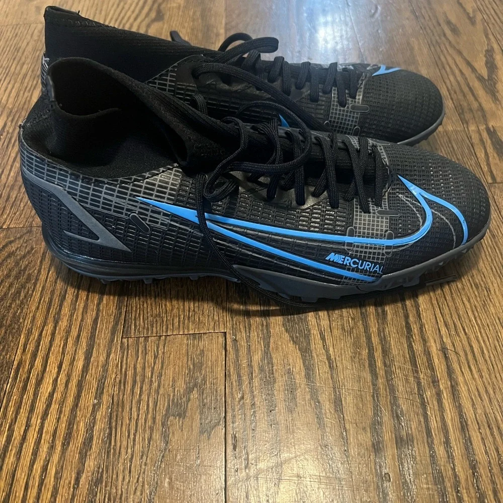 Nike Mercurial Black Indoors with Blue Accent